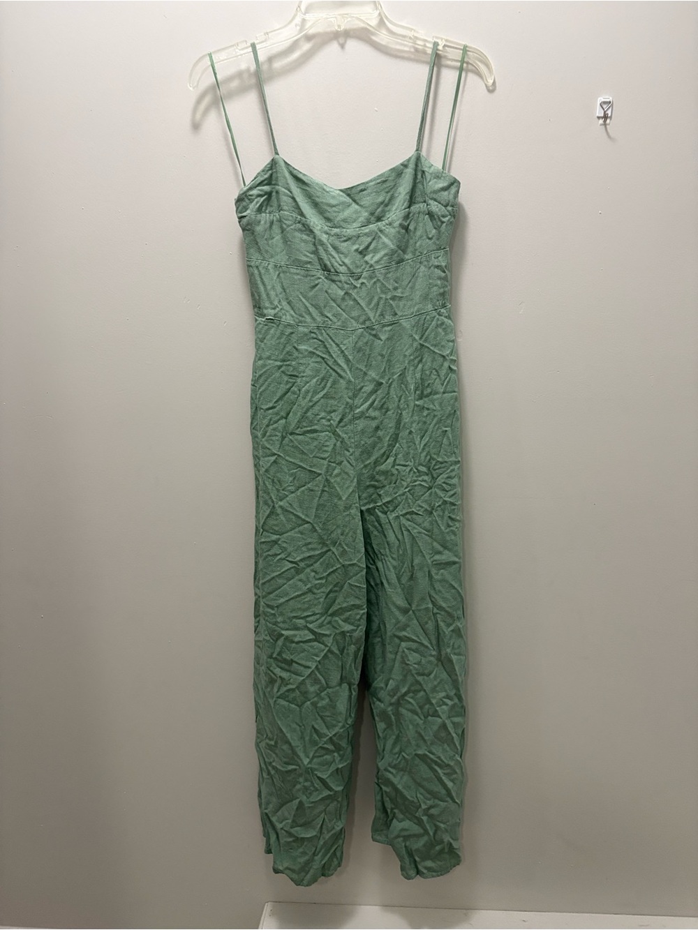 Light Green Women's Jumpsuit - Sleeveless Strappy Design